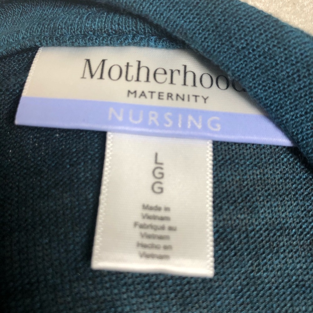 Motherhood Nursing Tunic Top Teal Blue Size L - Picture 6 of 7